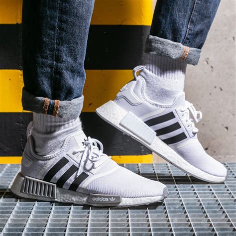 adidas r1 herren white blue|NMD R1 adidas Originals Shoes.